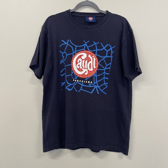 Barcelona Caudi Graphic Blue Short Sleeve T-Shirt Men’s Size Medium - Picture 1 of 8